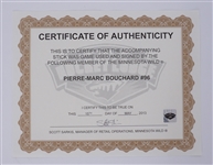 Pierre-Marc Bouchard Game Used & Autographed Hockey Stick w/ Team Provenance