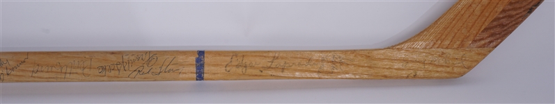 NHL 'Old Timers' Autographed Hockey Stick JSA