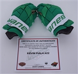 Kevin Fiala Game Used & Autographed Hockey Gloves w/ Team Provenance