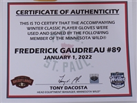 Frederick Gaudreau Game Used & Autographed Hockey Gloves w/ Team Provenance