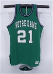 Notre Dame 1971-72 Game Used #21 Basketball Jersey
