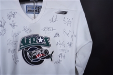 Houston Aeros 2004-05 Team Signed Practice Used Jersey w/ Derek Boogaard & Brent Burns