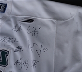 Houston Aeros 2004-05 Team Signed Practice Used Jersey w/ Derek Boogaard & Brent Burns