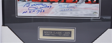 Bobby Hull & Ted Lindsay Autographed & Framed 11x14 Photo