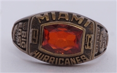 1993 Miami Hurricanes Womens Basketball Big East Back to Back Salesman Sample Championship Ring
