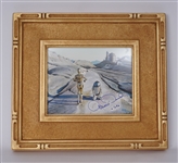 Anthony Daniels C3PO Original Autographed James Fiorentino 8x10 Watercolor Painting Framed 15x17 w/ Fiorentino LOA