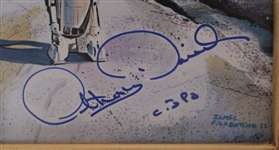 Anthony Daniels C3PO Original Autographed James Fiorentino 8x10 Watercolor Painting Framed 15x17 w/ Fiorentino LOA