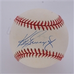 Ken Griffey Jr. Autographed OML Baseball & 1989 Upper Deck Rookie Card