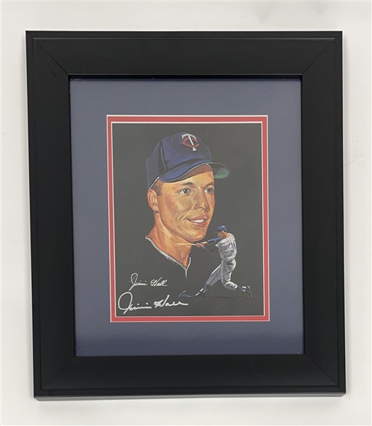 Jimmie Hall Autographed & Framed 1963 Nicholas Volpe 8x10 Portrait Beckett LOA