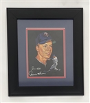 Jimmie Hall Autographed & Framed 1963 Nicholas Volpe 8x10 Portrait Beckett LOA