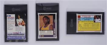 Lot of 3 Kobe Bryant & Shaquille O'Neal Graded Rookie Cards