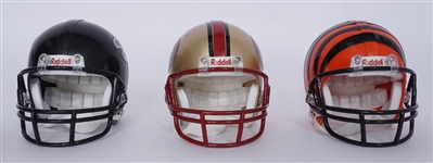 Lot of 3 Matt Ryan, Alex Smith, & Carson Palmer Autographed Mini Helmets Beckett