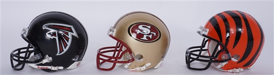 Lot of 3 Matt Ryan, Alex Smith, & Carson Palmer Autographed Mini Helmets Beckett