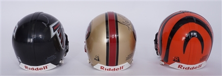 Lot of 3 Matt Ryan, Alex Smith, & Carson Palmer Autographed Mini Helmets Beckett