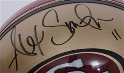 Lot of 3 Matt Ryan, Alex Smith, & Carson Palmer Autographed Mini Helmets Beckett