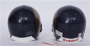 Lot of 2 Steven Jackson & Jason Sehorn Autographed St. Louis Rams Mini Helmets Beckett