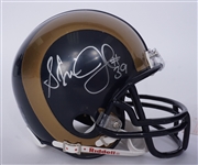 Lot of 2 Steven Jackson & Jason Sehorn Autographed St. Louis Rams Mini Helmets Beckett