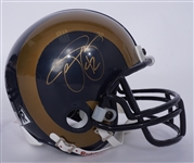 Lot of 2 Steven Jackson & Jason Sehorn Autographed St. Louis Rams Mini Helmets Beckett