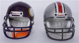 Lot of 2 Robert Smith & Fred Cox Autographed Mini Helmets Beckett