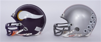 Lot of 2 Robert Smith & Fred Cox Autographed Mini Helmets Beckett