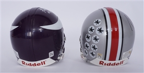 Lot of 2 Robert Smith & Fred Cox Autographed Mini Helmets Beckett