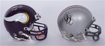 Lot of 2 Robert Smith & Fred Cox Autographed Mini Helmets Beckett