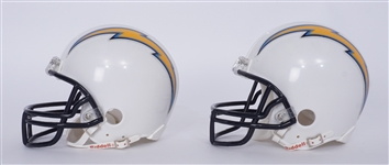 Lot of 2 Antonio Gates & Antonio Cromartie Autographed San Diego Chargers Mini Helmets Beckett