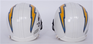 Lot of 2 Antonio Gates & Antonio Cromartie Autographed San Diego Chargers Mini Helmets Beckett