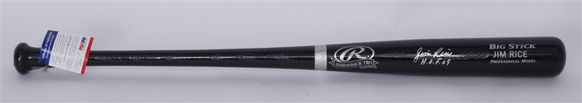 Jim Rice Autographed & HOF Inscribed Professional Model Bat PSA/DNA