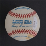 Kirby Puckett Autographed OAL Bobby Brown Baseball JSA