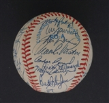 1986 Minnesota Twins Team Signed OAL Baseball w/ Kirby Puckett Beckett LOA