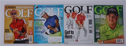 Lot of 17 Autographed Golf Magazines w/ Rickie Fowler Beckett
