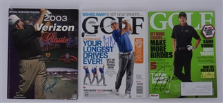 Lot of 17 Autographed Golf Magazines w/ Rickie Fowler Beckett
