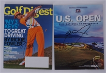 Lot of 17 Autographed Golf Magazines w/ Rickie Fowler Beckett