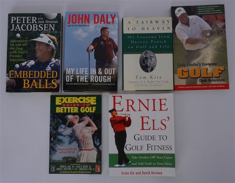 Lot of 6 Autographed Golf Books w/ John Daly Beckett