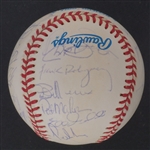 1995 Minnesota Twins Team Signed Baseball w/ Kirby Puckett Beckett LOA
