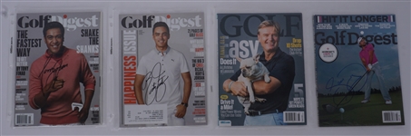 Lot of 12 Autographed Golf Magazines w/ Mickelson & Rose Beckett