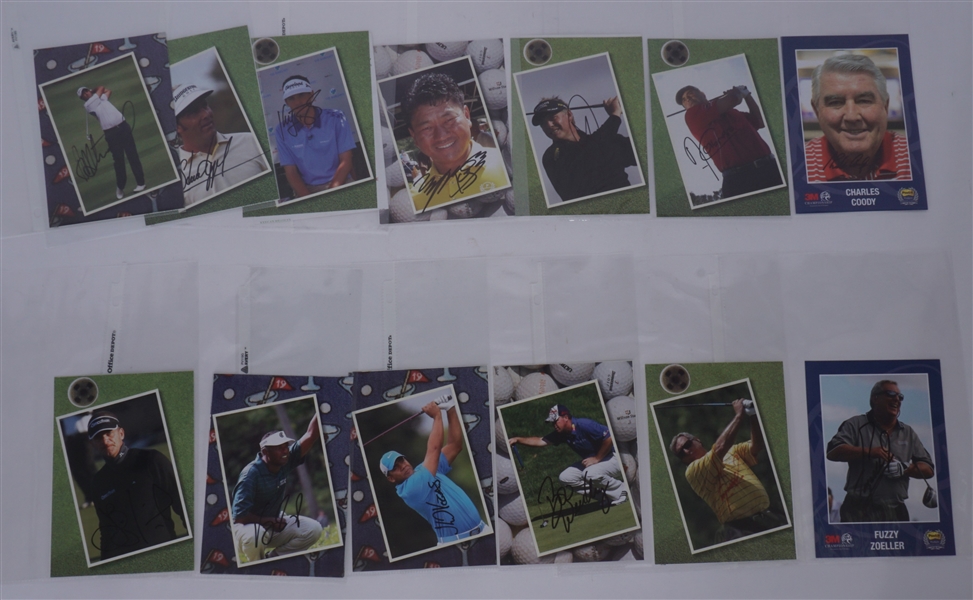 Lot of 23 Autographed Golf Photos w/ Furyk & North Beckett
