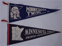 Lot of 2 Minnesota Twins American League Champions Pennants