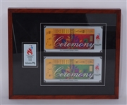 Atlanta 1996 Olympics Opening & Closing Ceremony Framed Ticket Display