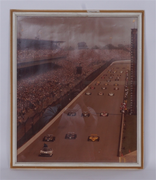 Indy 500 1980 Pace Lap Framed 20x24 Photo Signed by Photographer