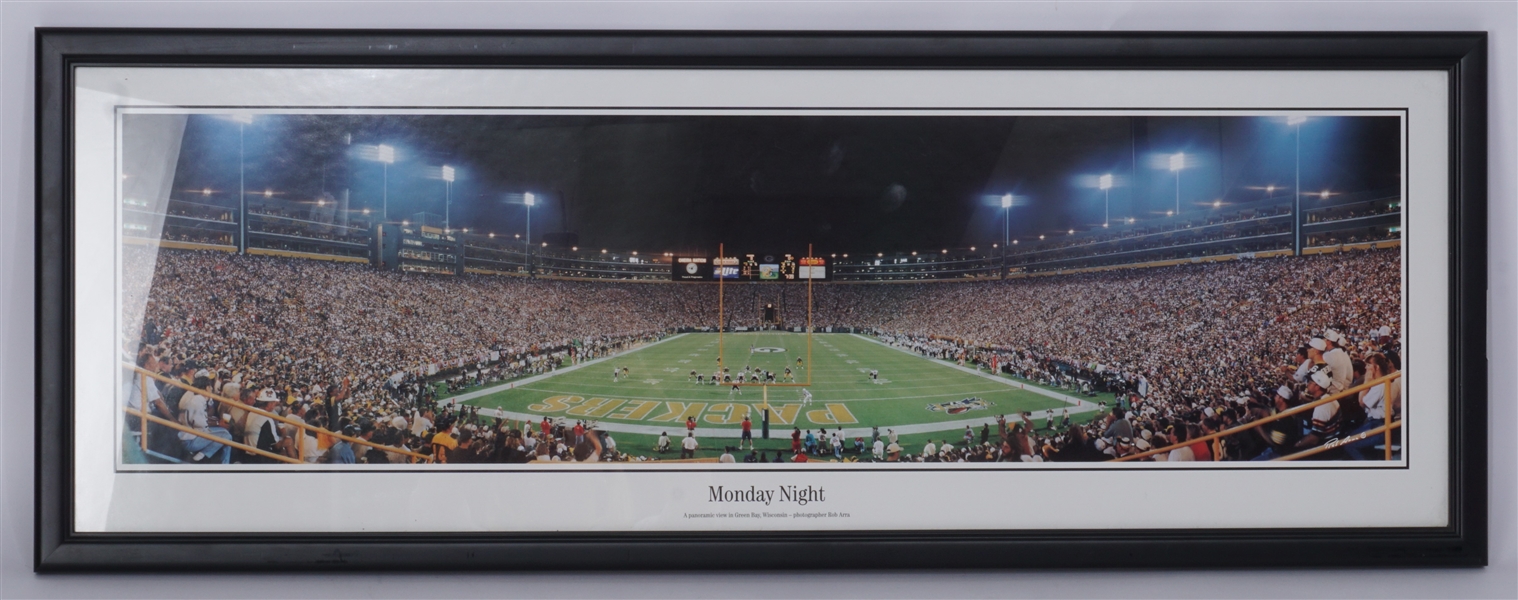 Green Bay Packers Monday Night Football Framed Panoramic Photo