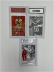 Lot of 3 Tom Brady & Ezekiel Elliott Graded Rookie Cards