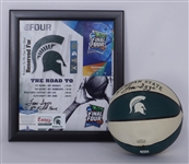 Tom Izzo Autographed & Framed 2019 Final Four Photo & MSU Basketball Beckett