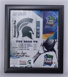 Tom Izzo Autographed & Framed 2019 Final Four Photo & MSU Basketball Beckett