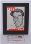 Joe DiMaggio Autographed & Matted LIFE Magazine Cover PSA/DNA LOA
