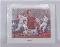 Johnny Bench Autographed Don Sprague Lithograph LE #538/750 Beckett