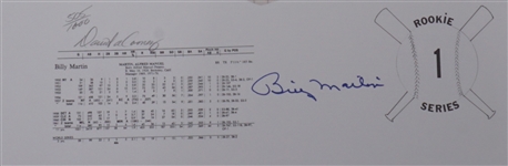 Billy Martin Autographed 18x24 David Cooney Lithograph LE #505/1000 PSA/DNA LOA