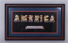 1996 Centennial Olympic Games Framed "America" Pin Set LE #737/1996