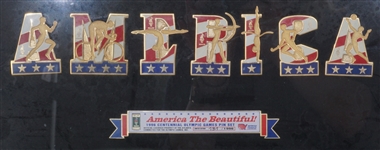 1996 Centennial Olympic Games Framed America Pin Set LE #737/1996